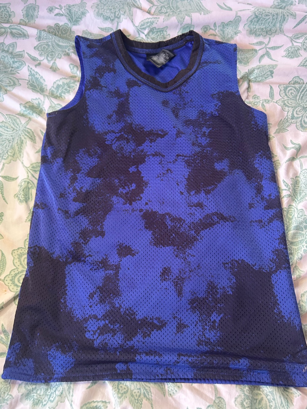Pro Player Blue and Black Mesh Athletic Women's Top